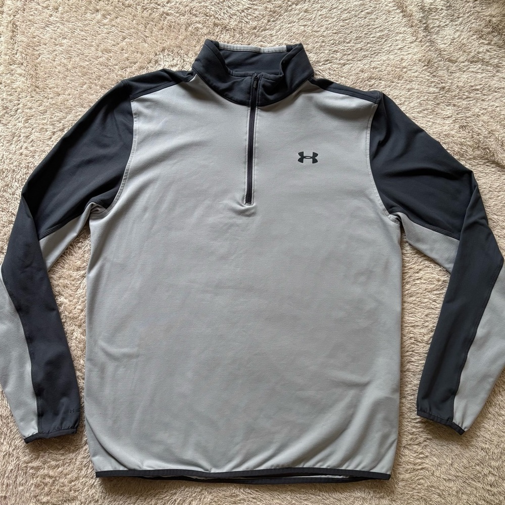 Under Armour Men's Performance Fleece Pullover Sweater Cold Gear Storm 1 Medium - Picture 1 of 9